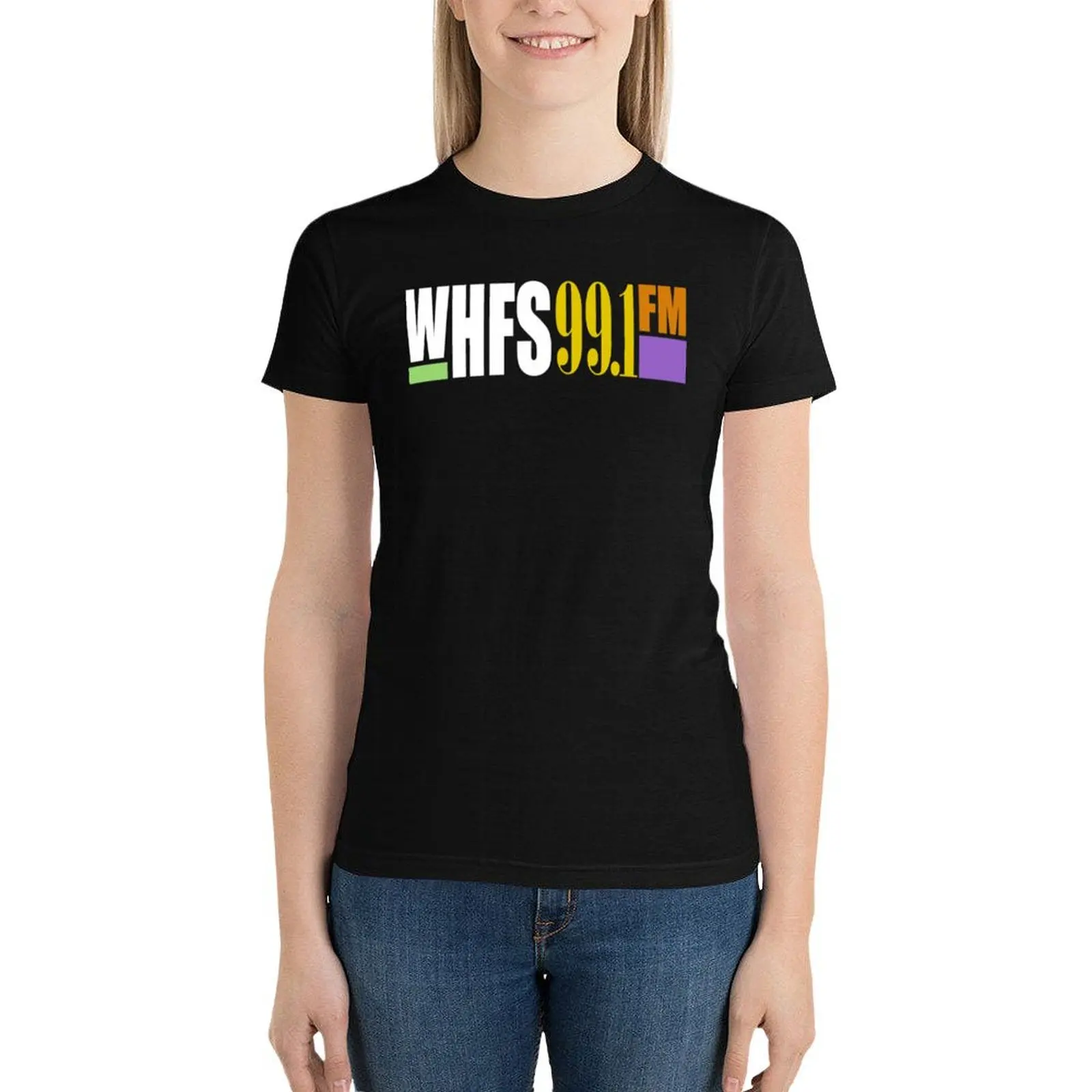 WHFS 99.1 FM Washington, DC Radio Station Later Logo Classic T-Shirt anime clothes summer clothes tshirts for Women