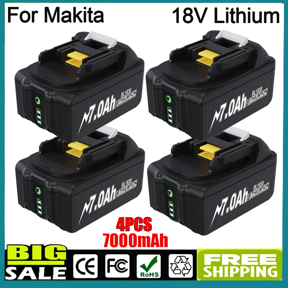 

7Ah For Makita 18V Battery Tool Replacement Battery For Makita BL1830 BL1835 BL1850 BL1860 Battery Compatible For Makita Tool