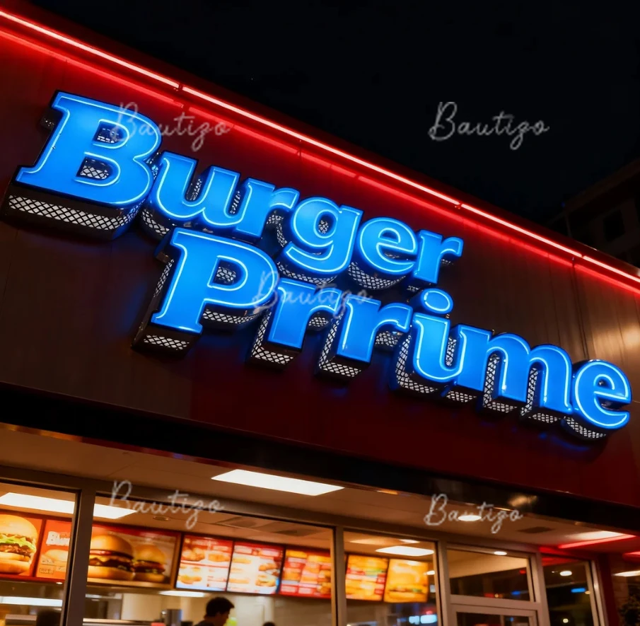 Business Led Poster Custom Light Logo Luminous Metal Sign Garage Neon Wall English Letters Signs Advertising Signboard Letter 3d