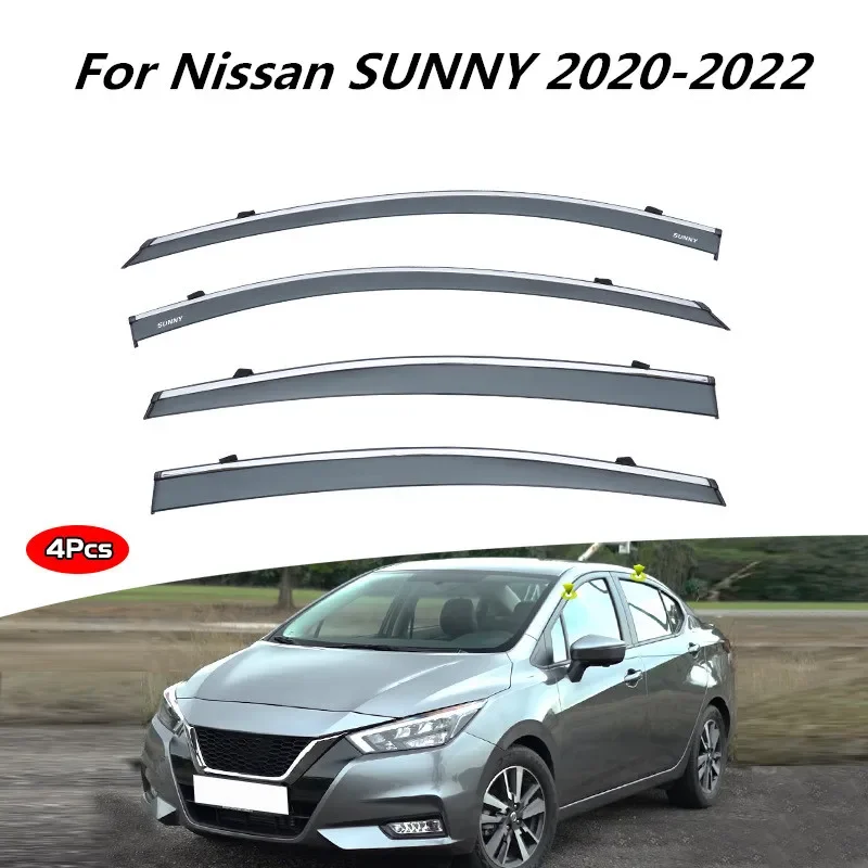 

Для Nissan SUNNY 2020-2022 внешняя отделка хромированная яркая полоса дефлекторы оконные козырьки дождевики аксессуары для вентиляционных отверстий