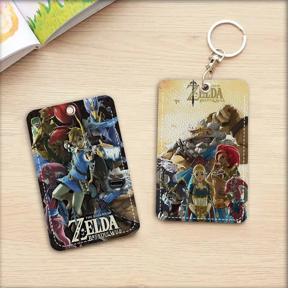 THE L-LEGEND OF Z-ZELDA GAME PU Soft Leather Rectangular Key Card Holder Induction Elevator Protection Cover Youth Faion Accory