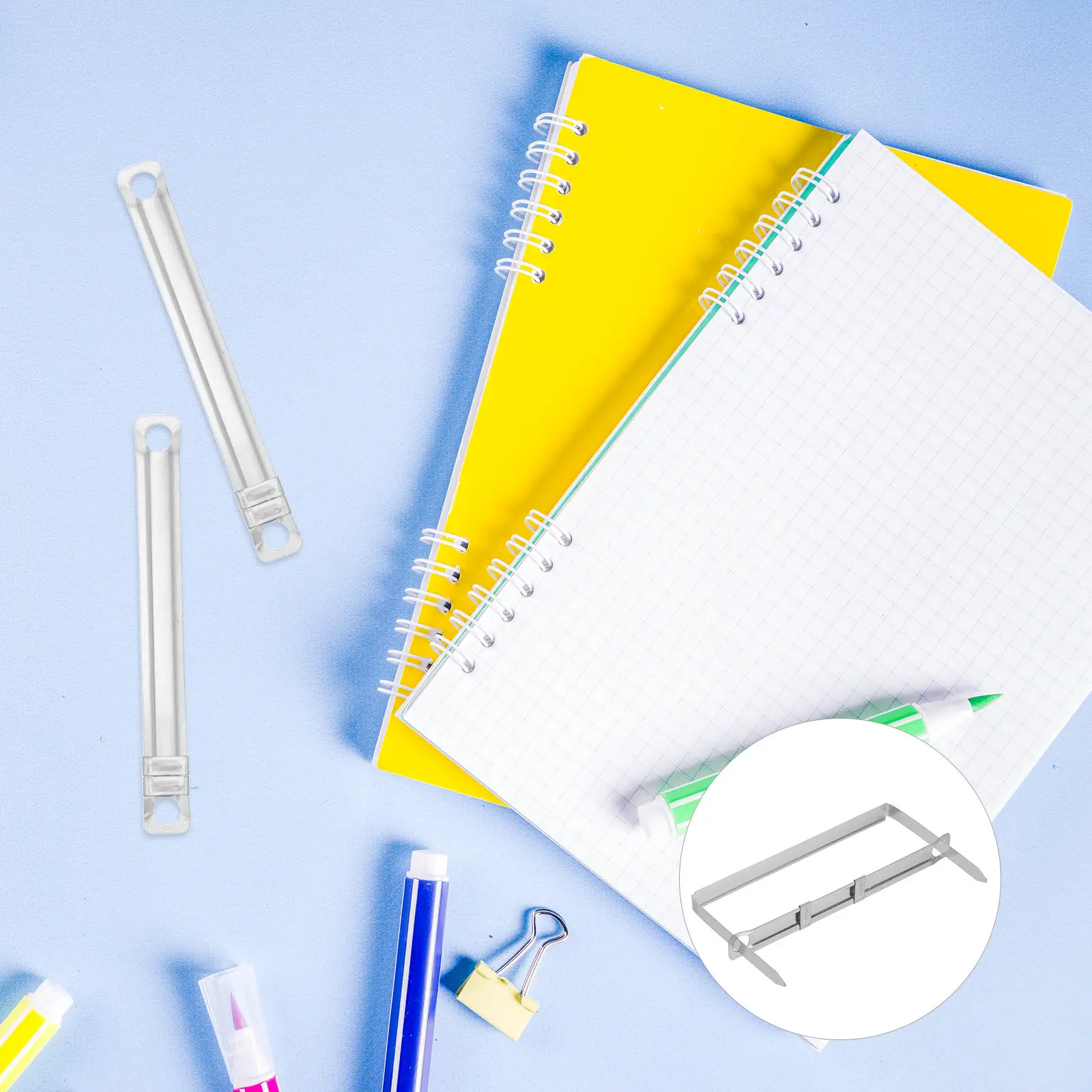 

50Pcs Two Hole Punch Paper Fasteners 3.5 Inch Metal Prong File Folder Fastener Clips Heavy Duty Document Organizer Binder