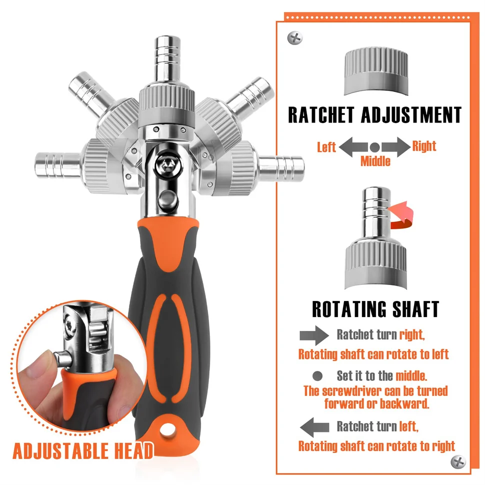 68 in 1 Ratcheting Screwdriver Set with Rotatable Ratchet Handle Magnetic Torx Phillips Drill Bit Socket Set Hand Repair Tools