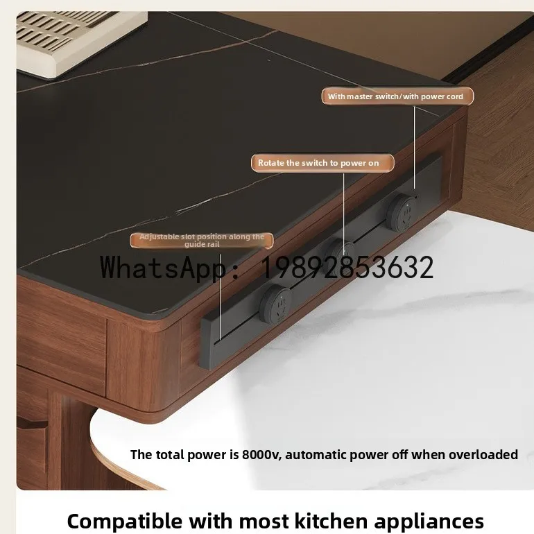 Vintage Style Solid Wood Freestanding Kitchen Island Cabinet Integrated Wall Storage Home Organizer Cabinet