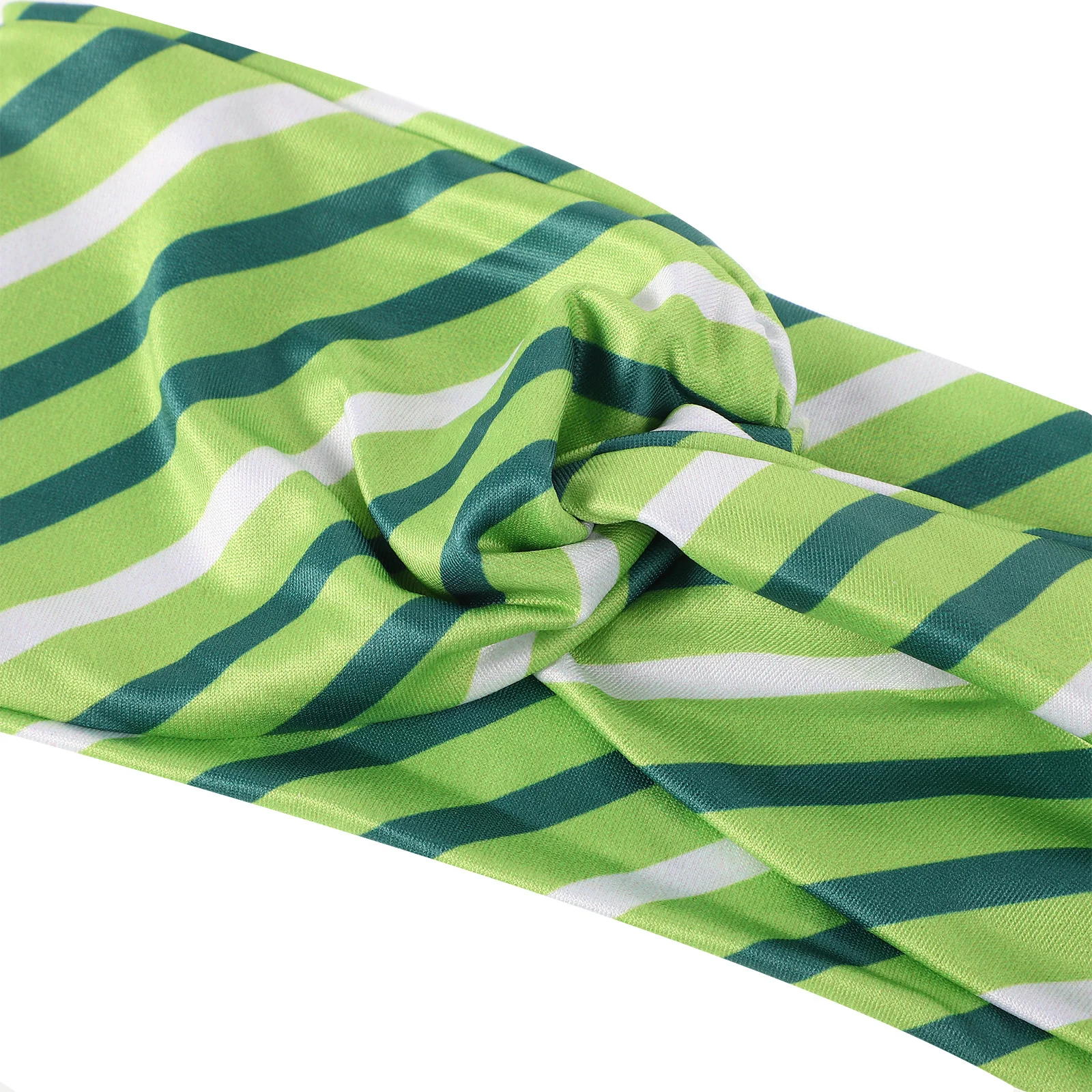 الذهب الروابط اليوغا عقال تشغيل قبعة رياضية شرابة حزام النساء الرجال القماش الأخضر فستان زر غطاء علوي ملحق بسيط الأخدود #2