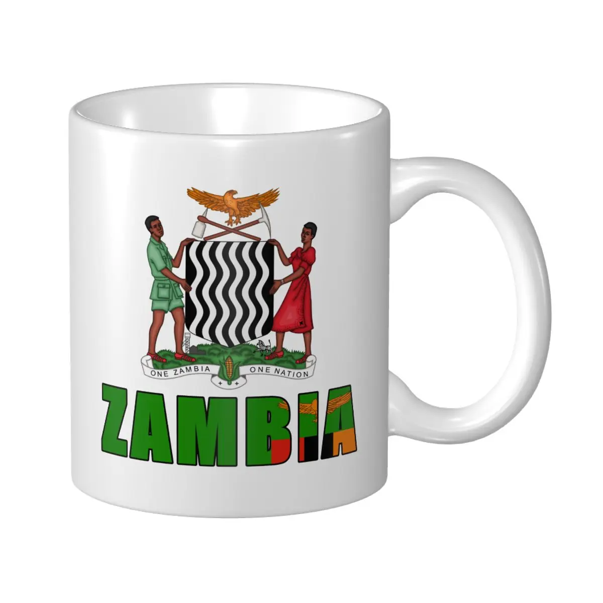 Mark Cup Mug Zambia Letter Flag Emblem Coffee Mugs Tea Milk Water Cup Travel Mugs For Office Home