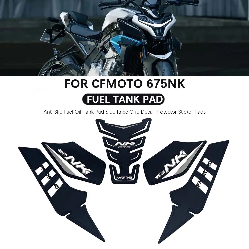 cfmoto-675nk-675-nk用-新型バイクアクセサリー-滑り止め-燃料タンクパッド-サイドニーグリップ-デカールプロテクター-ステッカーパッド-nk
