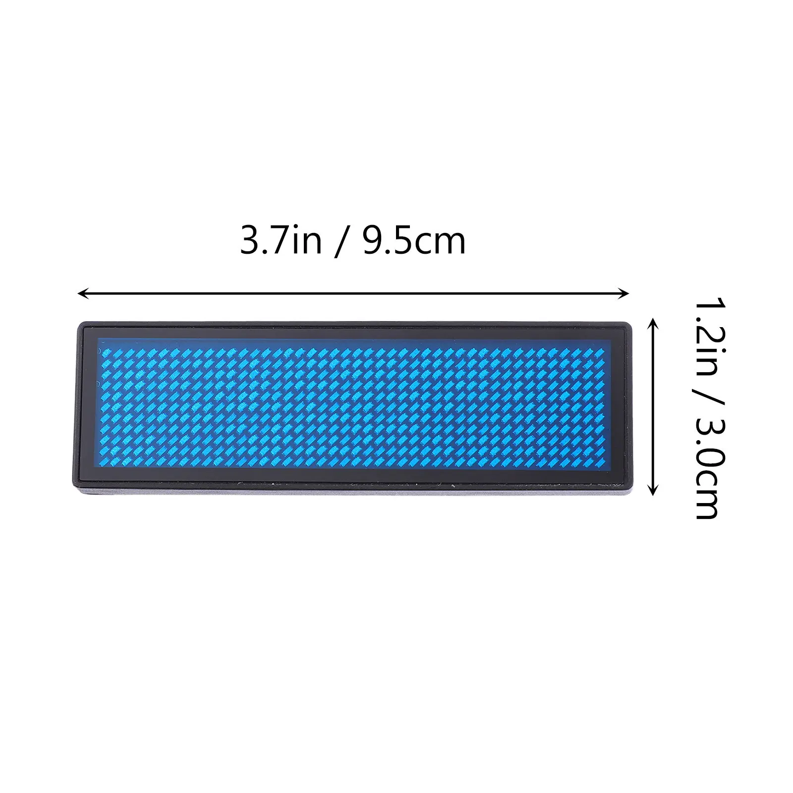 Rechargeable LED Name Badge Blue Tag Adjustable Brightness USB Cable Scrolling Message Programmable Badge for Exhibition Trade