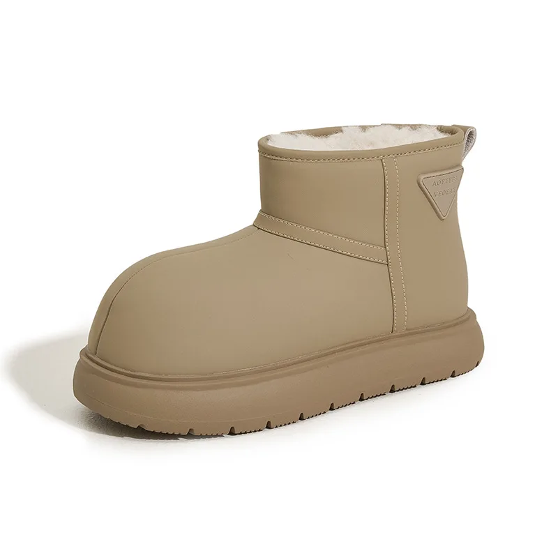 Thick Plush Snow Boots Women Winter Keep Warm Fur Cotton Shoes Woman High Platform Waterproof Slip-On Ankle Botas Padded Shoes