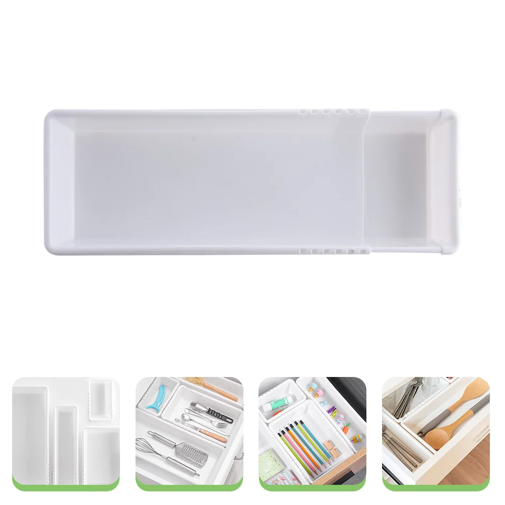 

Adjustable Drawer Storage Tray Clear Plastic Organizer Box for Desk Countertop Cupboard Multi-Function Expandable Storage Case