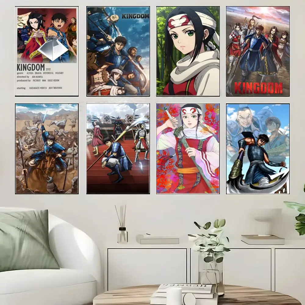 Anime K-Kingdom Poster  Self-adhesive Art Waterproof Paper Sticker Coffee House Bar Room Wall Decor