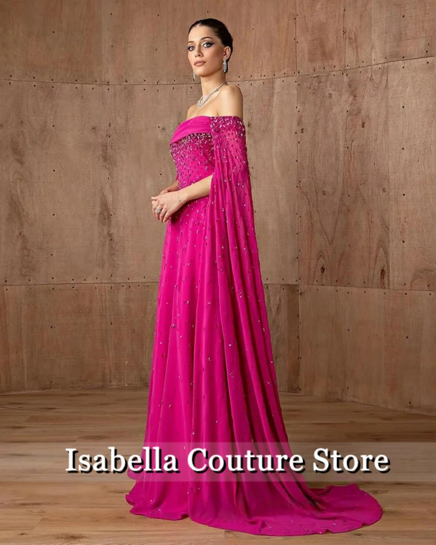 Nieuwe roze off-shoulder strapless Saoedi-Arabië luxe avondjurken 2025, trouwjurk فسات dh dh Mohamed mioة lange galajurk op maat