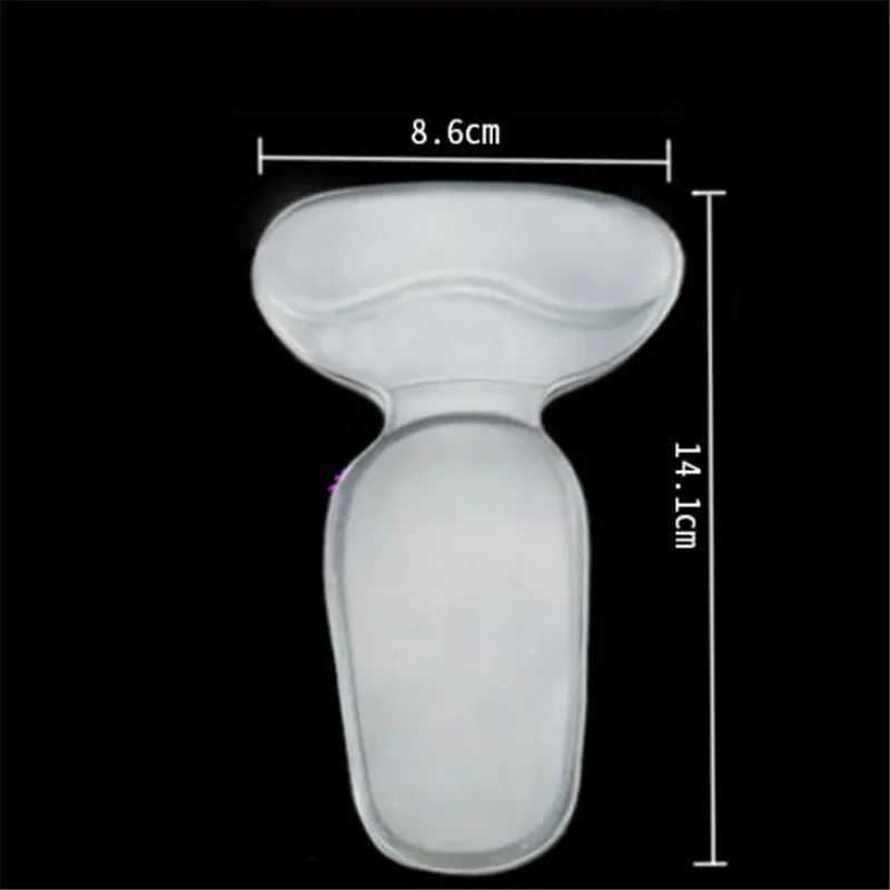 1 Pair T-type Women Men Silicone Soft Insert Heel Liner Grips High Heel Comfort Anti-wear Foot Pads Feet Care Accessories