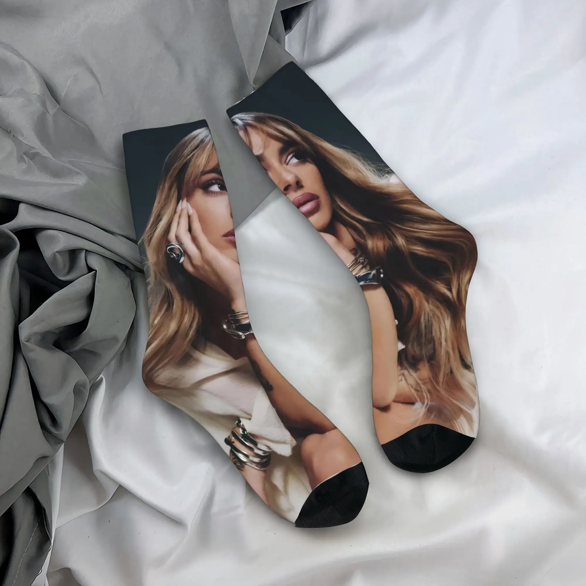 

Носки унисекс Singer TINI STOESSEL Futtura Album, дышащие забавные носки Happy, лучшая идея для подарка