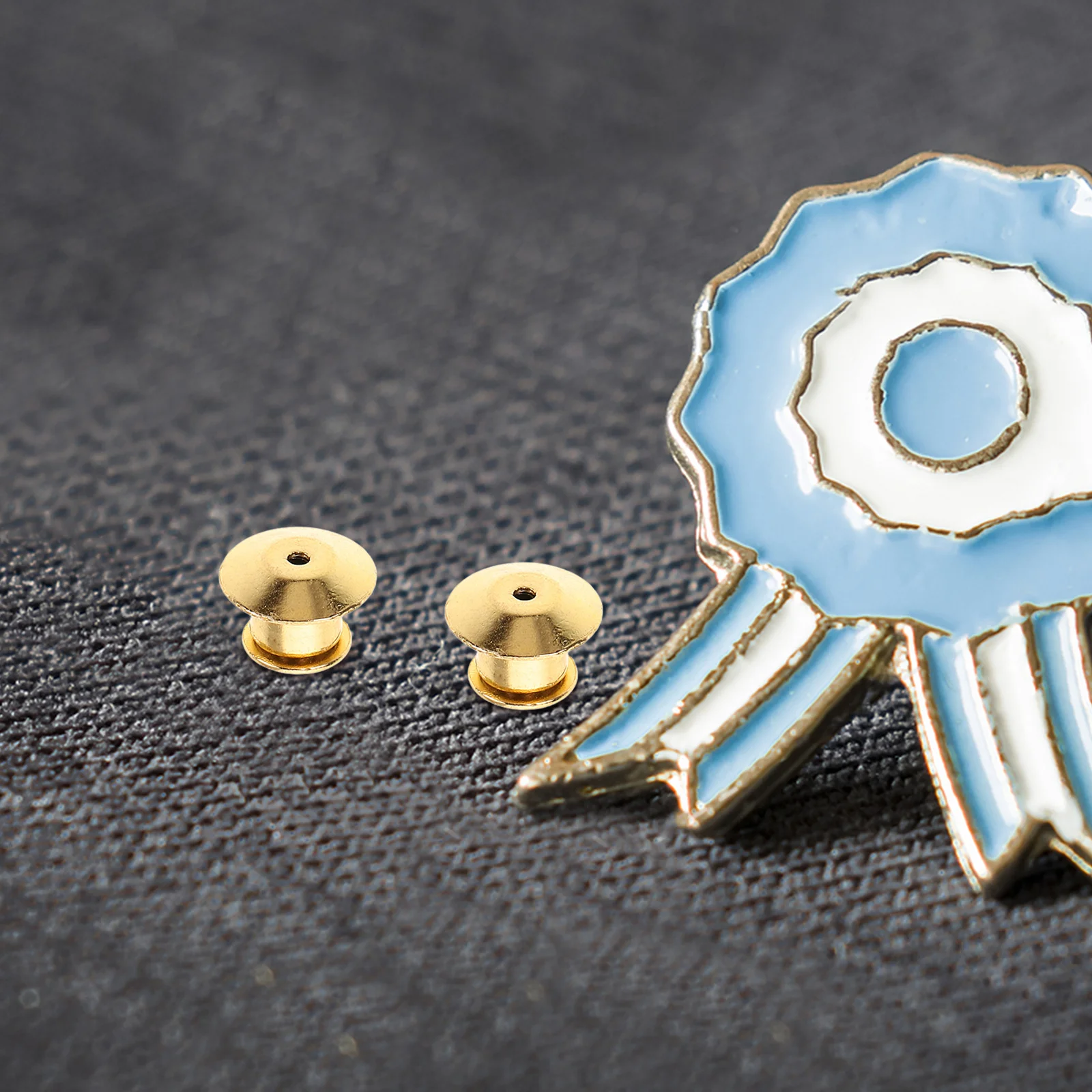 

10Pcs Metal Flat Locking Pin Backs Secure Fasteners for Badge Brooch Lapel Pins Golden Safety Coupler Pin Locking Backs