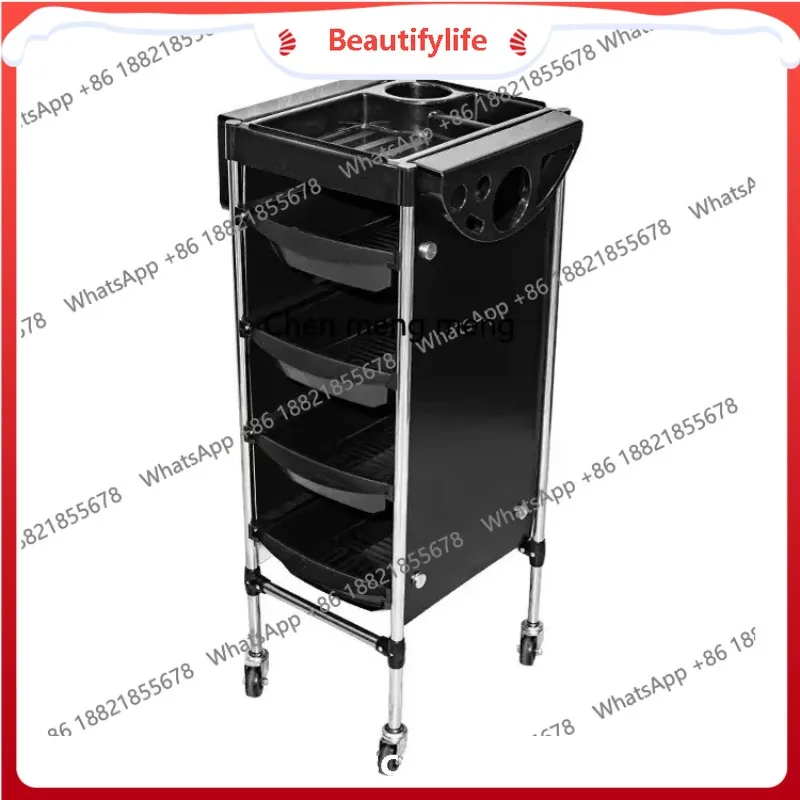 

Hairdressing trolley Perm and dyeing tool cart Multifunctional drawer mobile bar cart rack H