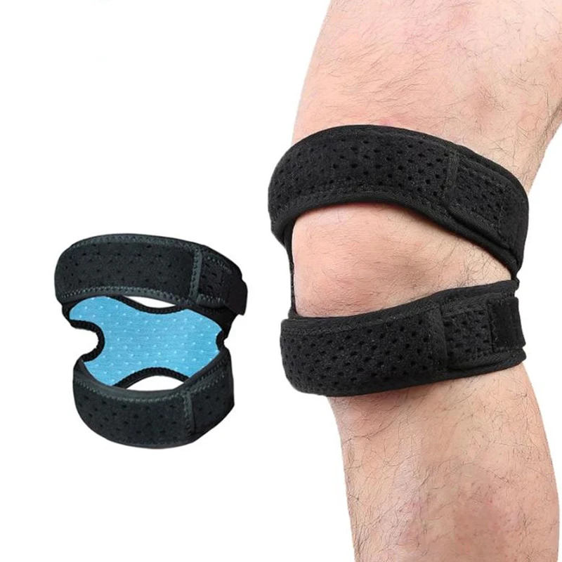 

1Pc Patella Knee Brace Knee Compression Sleeve Adjustable Support For Unisex Knee Pain Arthritis Pain Sport Knee Guard Knee Pad