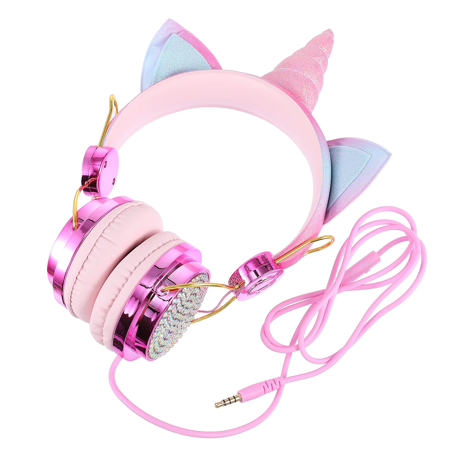 

Cartoon Over Ear Headset Adorable Headphone 108Db Volume Control 3.5Mm Plug 1.2M Cable Adjustable Fit For s Adults Compatible