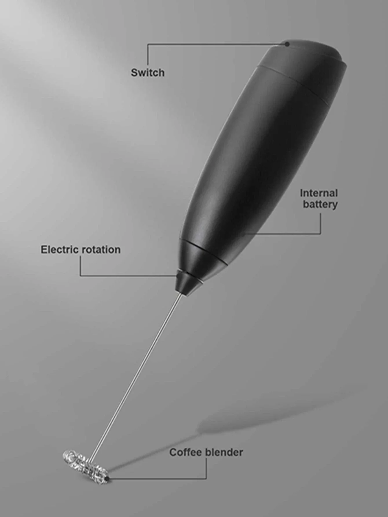 Batedor de Leite Portátil Elétrico, Mini Foamer, Cafeteira, Batedor de Ovos para Chocolate, Agitador Cappuccino, Liquidificador Portátil, Ferramentas Whisk