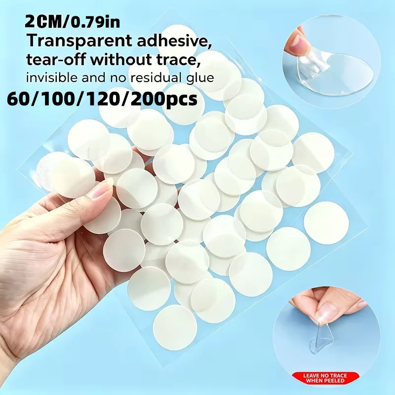 Acrylic Double-sided Round Seamless Tape 0.5mm No Trace Self Adhesive Dots Stickers for Acoustic Panels Household Wall Decoratio