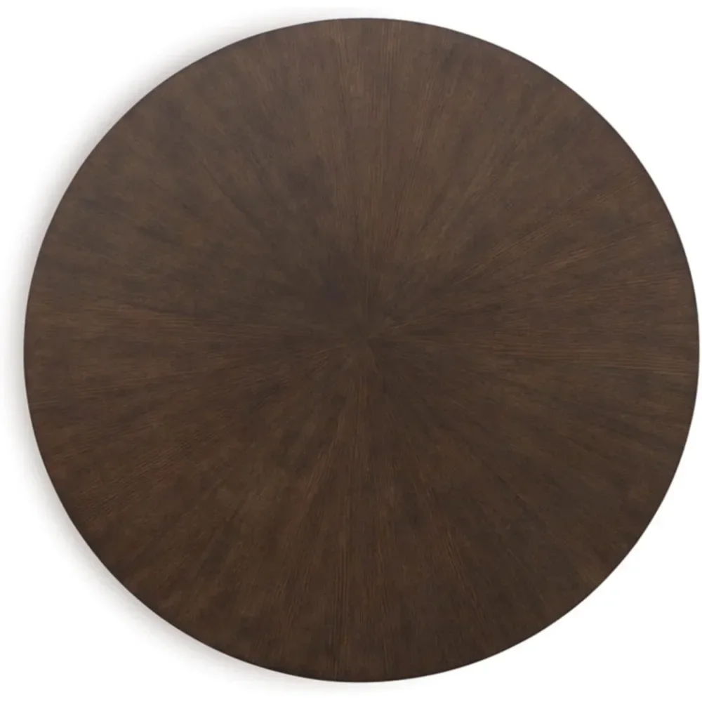 Brazburn Contemporary Round 42" Coffee Table, Metallic & Brown Finish mesas de centro para sala