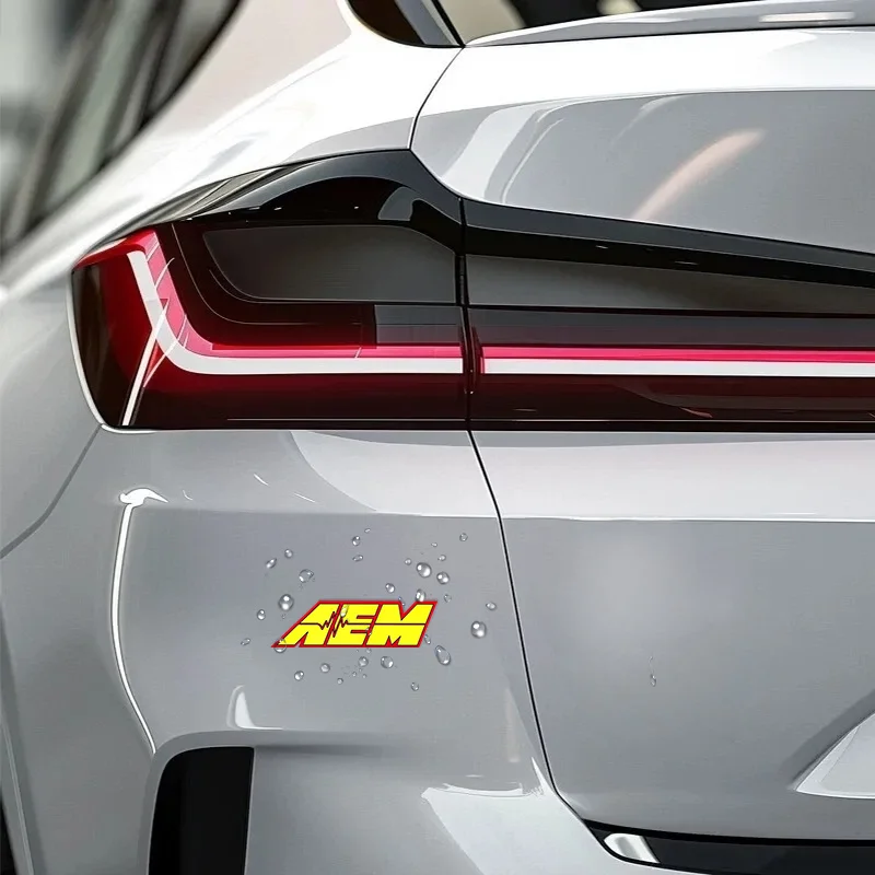 1PC AEM 스타일 비닐 스티커 - 방수 자동차 데칼 (외부/내부용), 물병용 |   아이코닉 튜닝 디자인 탈부착 가능한 장식