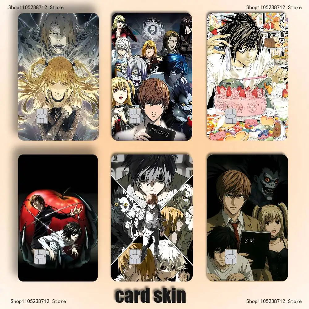 

Classic Anime D-Death N-Notes Credit Card Skin Stickers For Bank Card Bus Metro Card Sticker Waterproof Women Gift