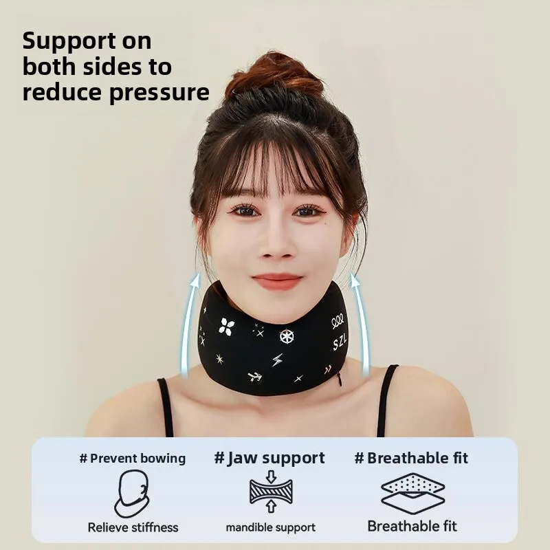 

Memory Foam Neck Brace Soft Support Anti-Forward Head Posture Corrector Home Daily Neck Stretcher Collar