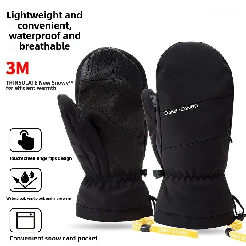 

Сенсорные лыжные перчатки 25 Sles, утолщенные, водонепроницаемые, теплые, для активного отдыха, студенческие, для сноубординга, женская модель