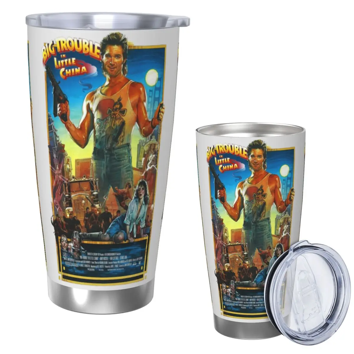 

Большая проблема в маленьком Китае, стакан из нержавеющей стали, кружка с вакуумной изоляцией, термохолодная бутылка, соломинки с крышкой, 20 унций