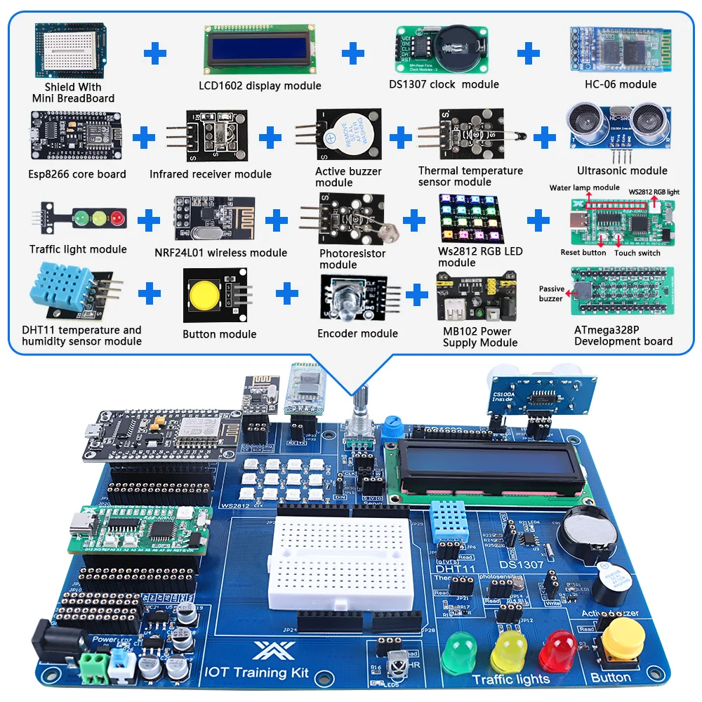 Electronic Starter Kit for Arduino Programming School Iot Project Complete Kit Educational Development Board Component Set