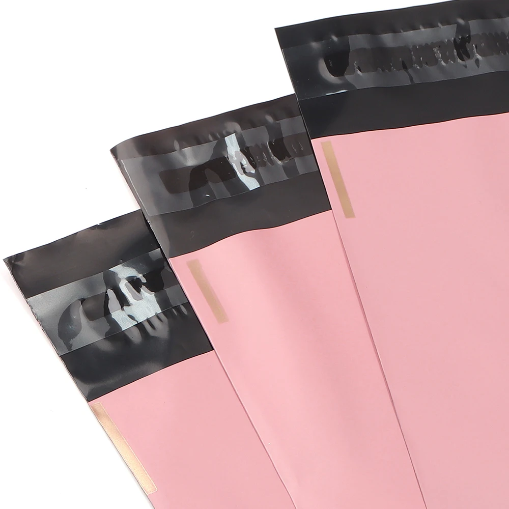 5–10 Stück Babyrosa bedruckte Dankeschön-Taschen, selbstklebende Umschlagtaschen für Geschenke, Schmuck, Expressversand, Verpackungsbeutel – Detail 3