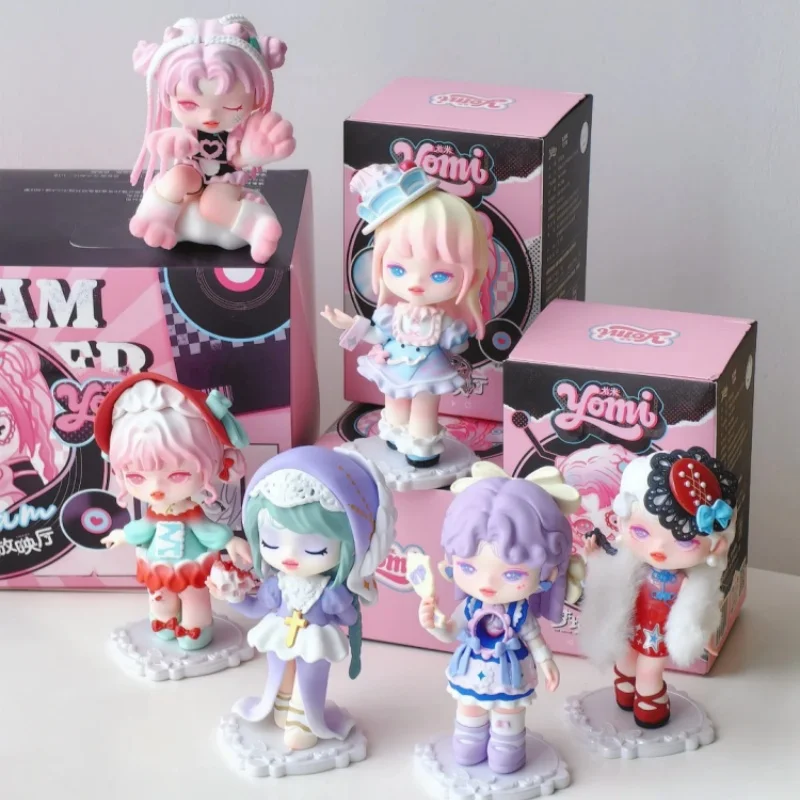 요미 드림룸 시리즈 블라인드 박스 트렌디 테이블탑 장식품 귀여운 인형 장난감 소녀들을 위한 선물 수집용 미니어처 피규어