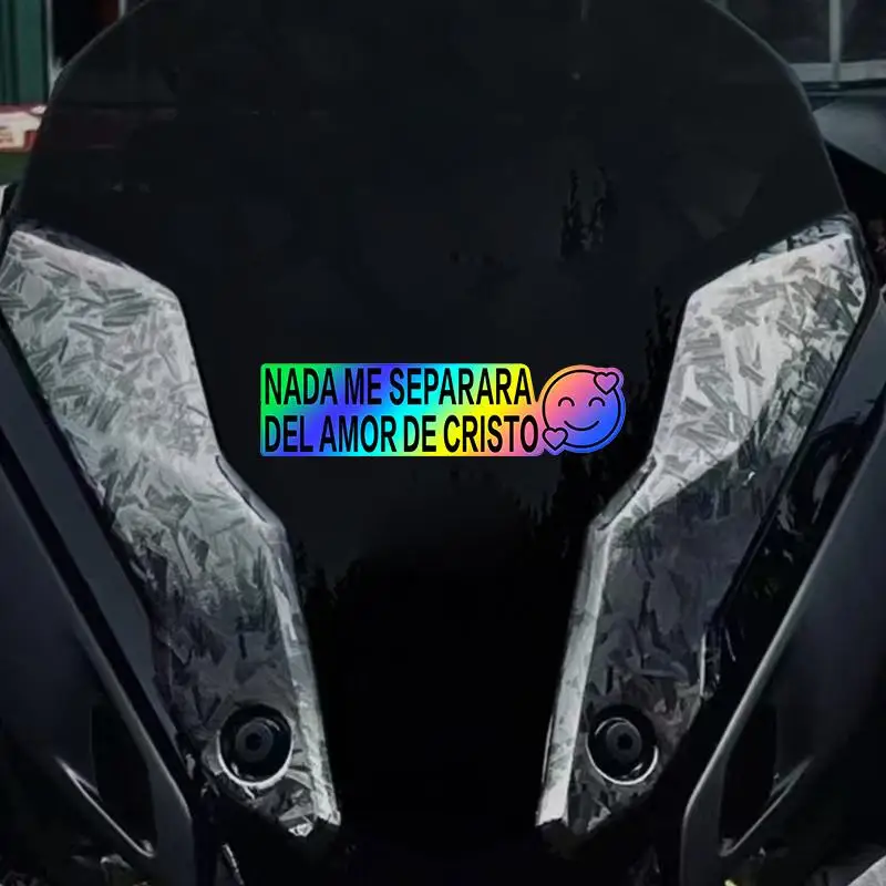 Spanish Christian Quote Car Sticker Nothing Can Separate Me From Christ Love Vinyl Decal Waterproof Holographic Window Decor