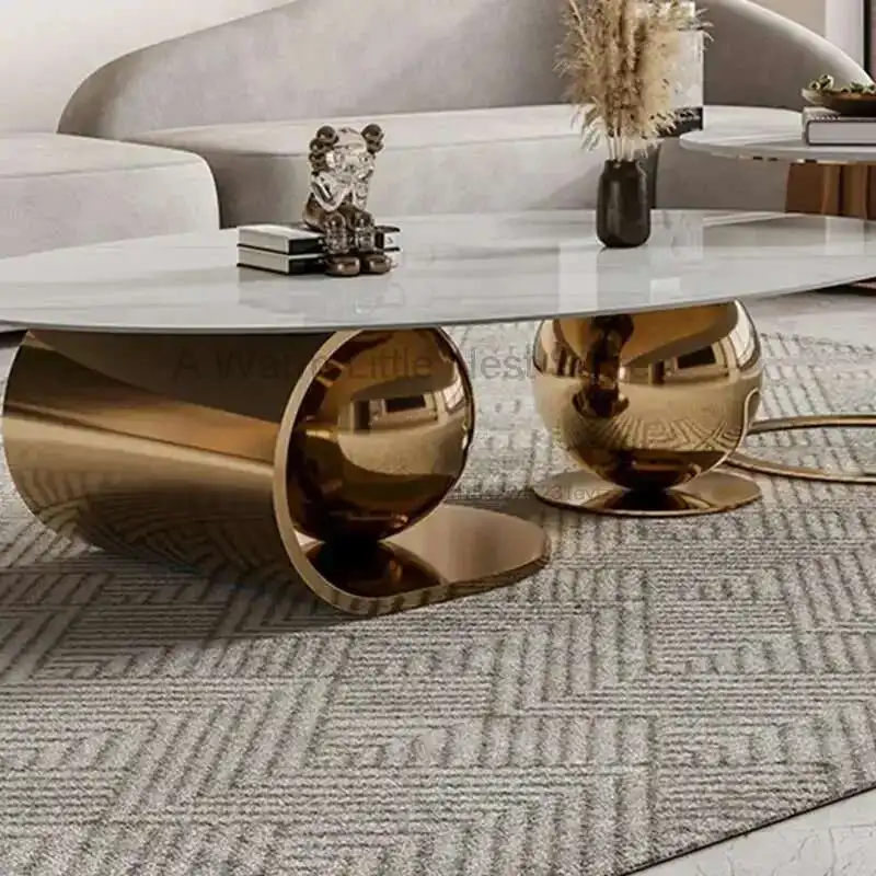 

Modern Luxury Natural Marble Coffee Table Designer Irregular NordicCoffee Table Unique Hardcover Stolik Kawowy Home Furniture