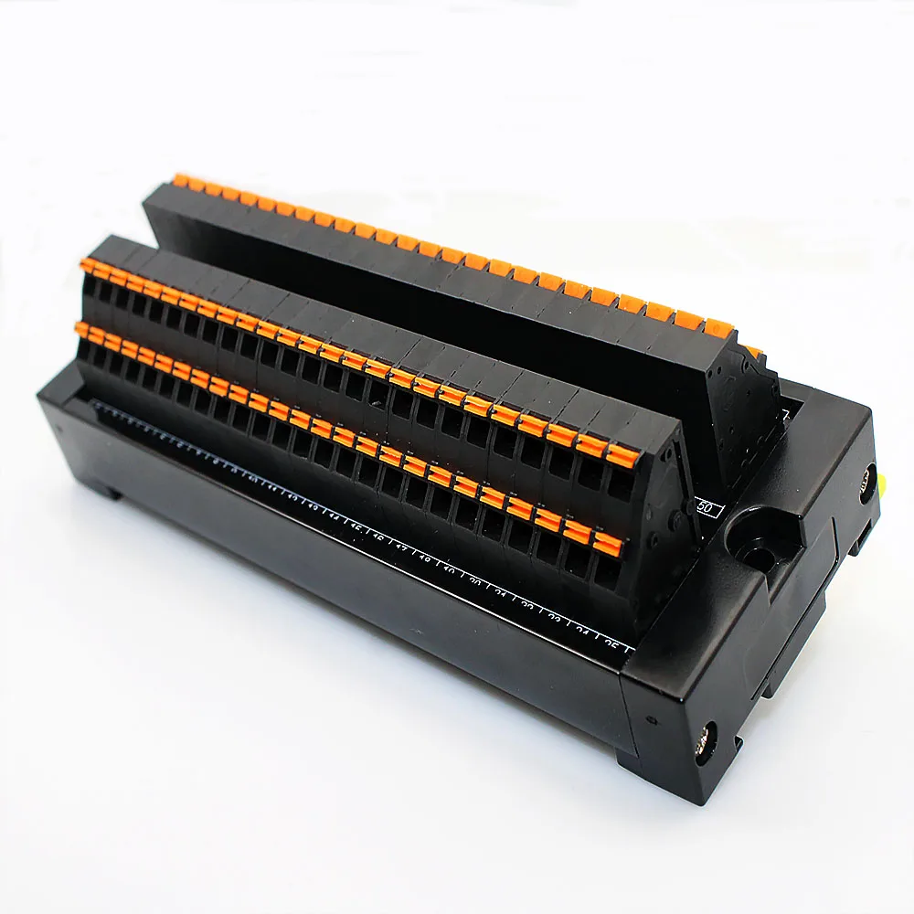 DIN Rail Mount 50 Position 24A/400V Quick Spring Terminal Block Distribution Module