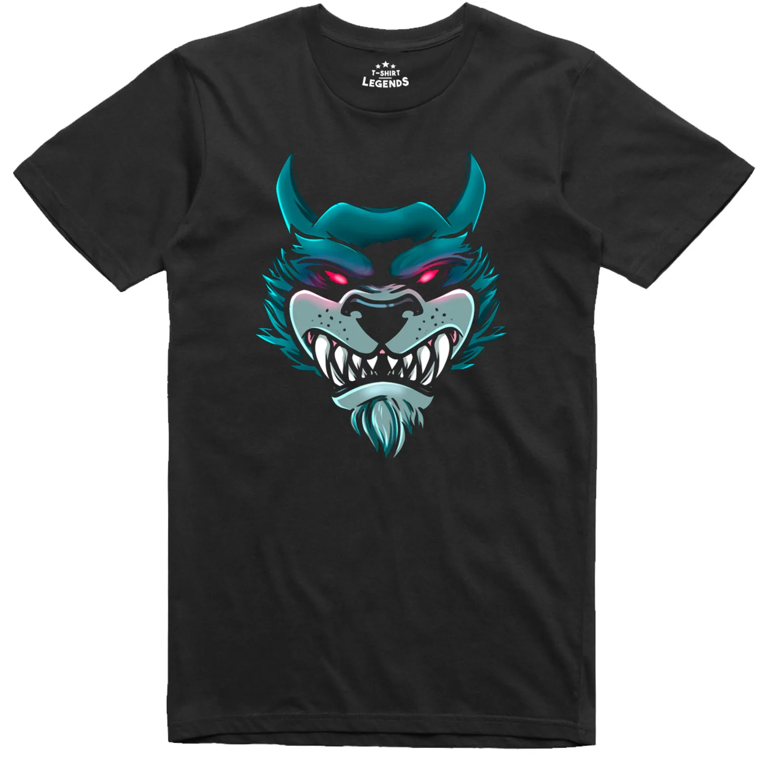 Halloween T-shirt Hommes Hell Hound Chien Monstre Coupe Régulière Tee