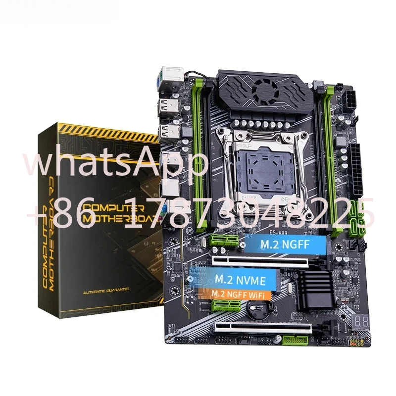 QIYIDA X99 motherboard set LGA2011-3 xeon E5 2680 V4 kit 4*16GB=64GB 3200MHz 4 channels DDR4 SATA 3.0 nvme M.2 ATX