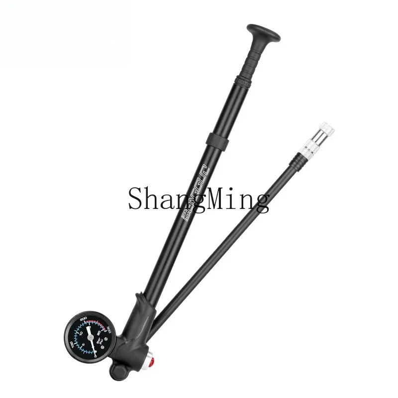 CL bicycle front fork pump mountain bike aluminum alloy high pressure cylinder with table cycling inflatable