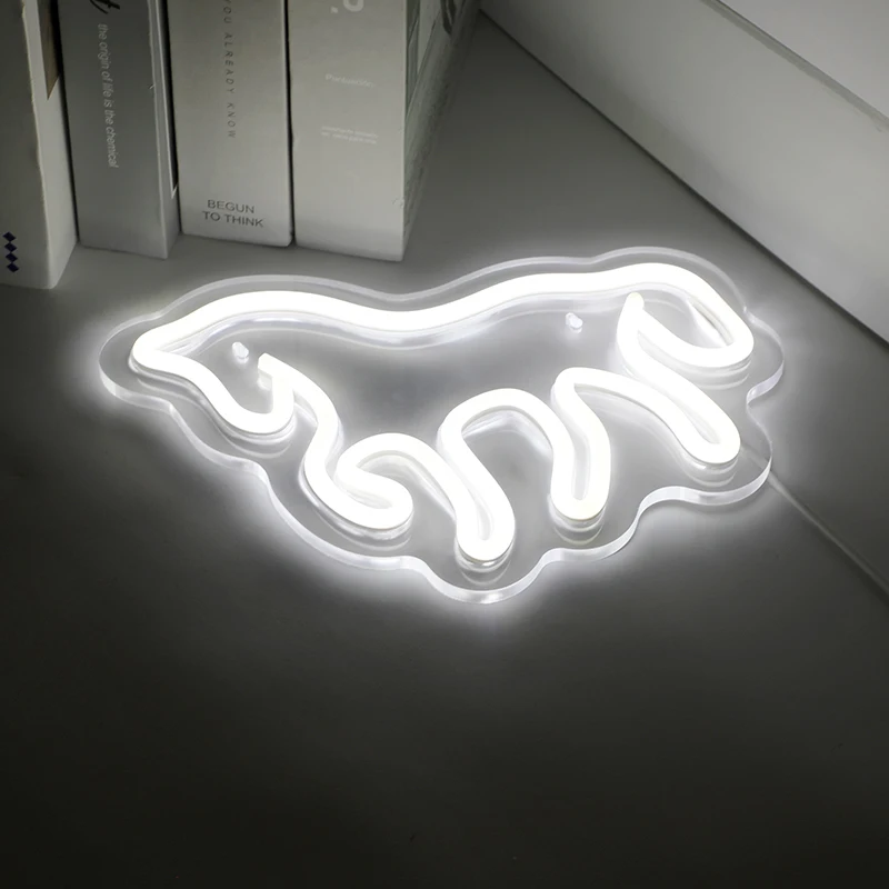 Paard Led Neon Bord Wit Neon Licht Voor Kid Cadeau Huis Kamer Decor Nachtverlichting Voor Slaapkamer Babykamer Usb Power