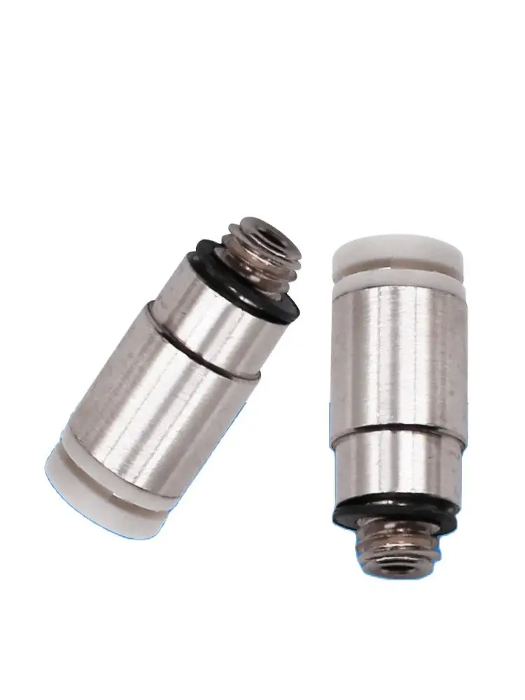 10pcs Miniature Threaded Straight Connectors with White Round Body KJS 23/03/04/06-M3/M5/M6/01S