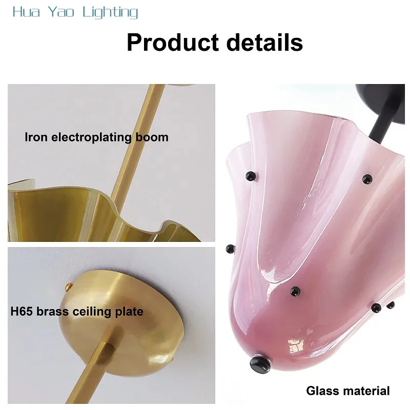 French Retro Skirt Styling Glass Lampshade Creative Dining Room Bedroom Lamp Entrance Atmosphere Ceiling Chandelier Lamp