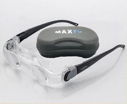 MaxTV Binocular Magnifier TV Screen Glasses Magnifying Glass for Low Vision Aids Parents Birthday Chirstmas Gift