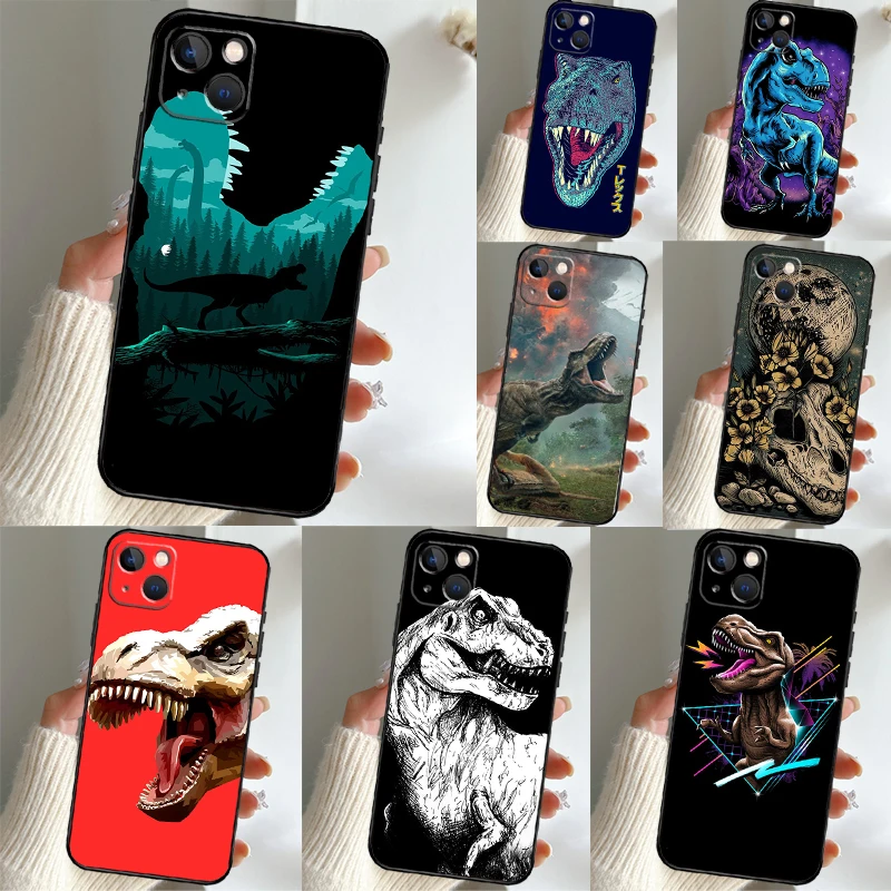 حافظة تي ريكس ديناصور تيرانوصور لهاتف شاومي 13 14 15 Ultra 13T 14T 15T Pro 17 Pro Max POCO F7 F5 F6 X5 X6 X7 Pro #1