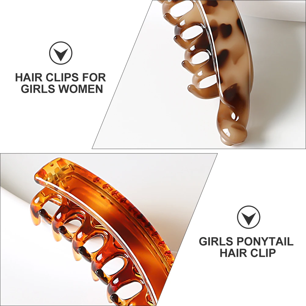

5 Pcs Ponytail Hair Clips Banana Pins Big Fishtail Non Slip Lightweight Girls Accessories TORTOISE SHELL Hair Care