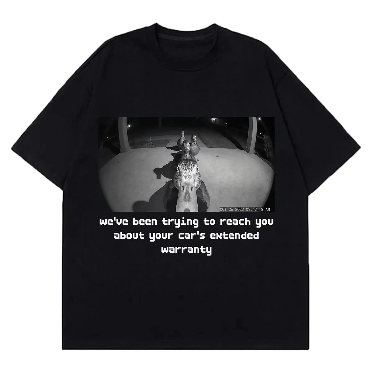 Men Women Vintage Loose T-shirts We've Been Trying To Reach You about Your Car's Extended Warranty Funny Duck Face Meme T-shirt