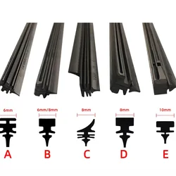 Auto Car All Seasons Windshield Wiper Blades Refills Natural Rubber Strips Wiper Blade Replacement Parts All Types Fit 14