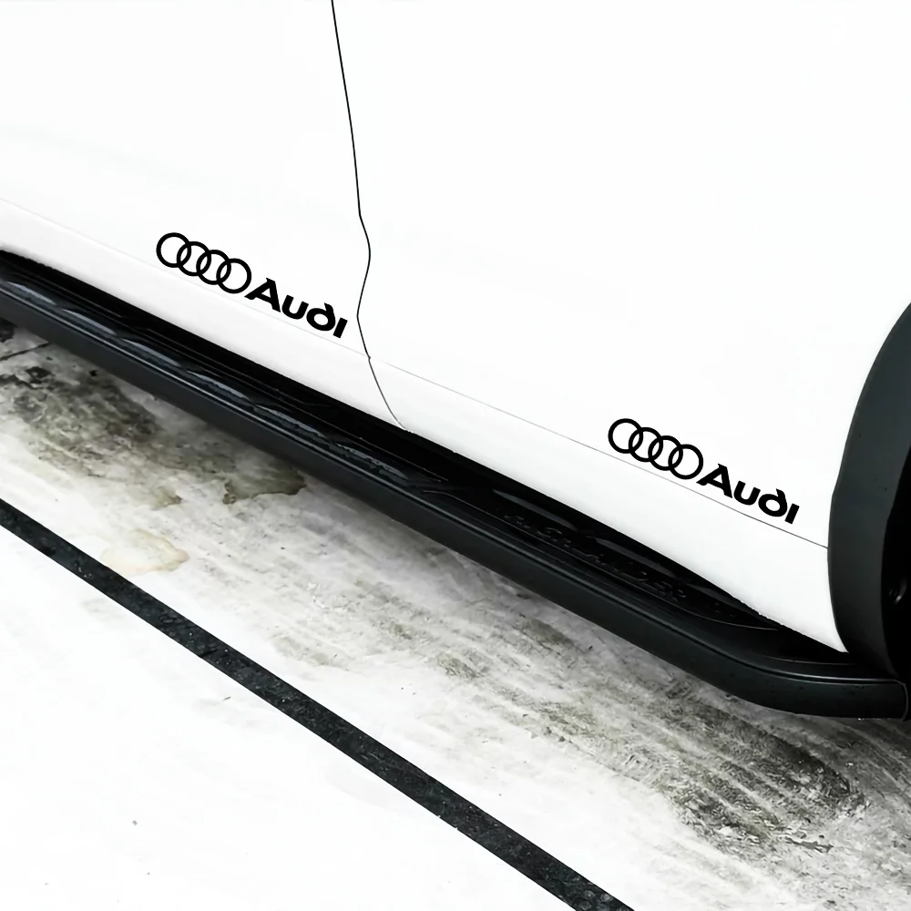 2PCS Car Side Body Trunk Bumper Window Decoration Badge Decal for Audi Sline RS A1 A2 A3 A4 A5 A6 C7 Q5 C6 Q1 Q2 Q3 Q4 Q5 Q7 TT