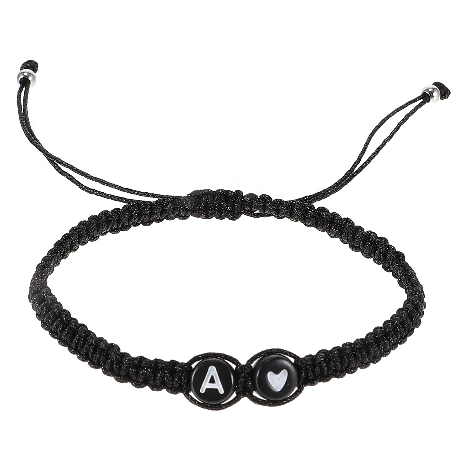 

Couples Bracelets Black Letter Lovers Rope Braided Friendship Bracelet Stylish Fashion Accessories Valentines Day