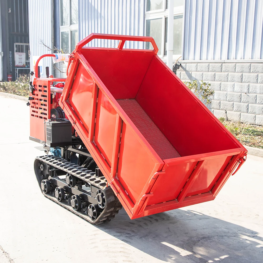 HW1000SL Self Loading Mini Dumper Mining Crawler Transporter Dumper Farm Use Customized